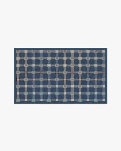 Ruggable Maja Navy Multicolor Flatwoven Rug In Blue