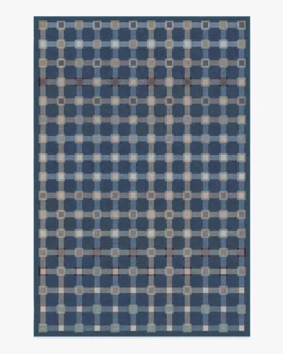 Ruggable Maja Navy Multicolor Flatwoven Rug In Blue