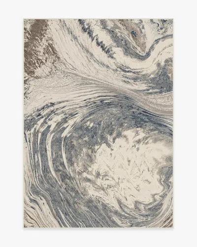Ruggable Malaspina Dusk Blue Flatwoven Rug In Brown