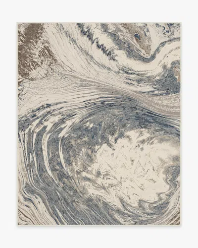 Ruggable Malaspina Dusk Blue Flatwoven Rug In Brown