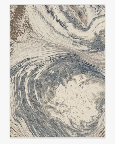 Ruggable Malaspina Dusk Blue Flatwoven Rug In Brown