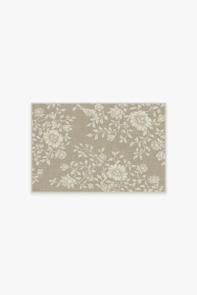 Ruggable Mallow Flower Natural Stone Flatwoven Rug By Morris & Co. In Neutral