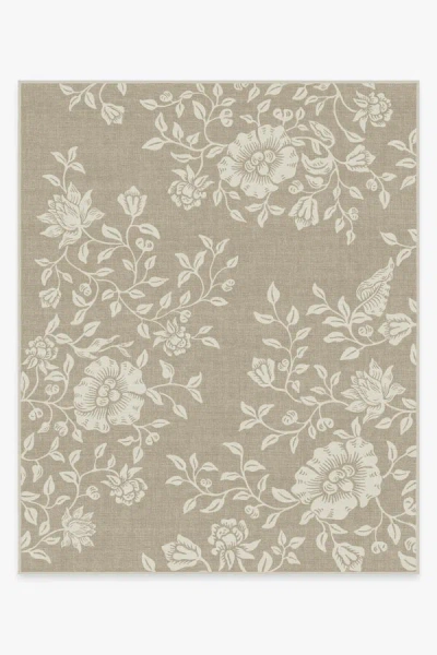 Ruggable Mallow Flower Natural Stone Flatwoven Rug By Morris & Co. In Multi
