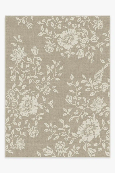 Ruggable Mallow Flower Natural Stone Flatwoven Rug By Morris & Co. In Multi