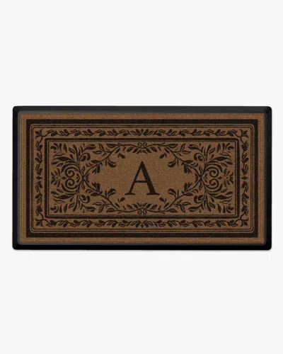 Ruggable Manor Monogram Large Doormat In Brown