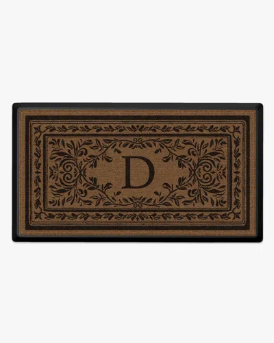 Ruggable Manor Monogram Large Doormat In Brown