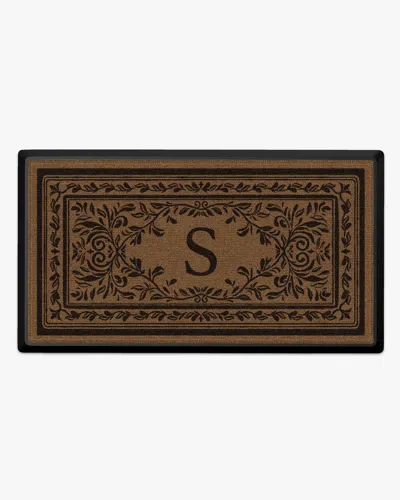 Ruggable Manor Monogram Large Doormat In Brown