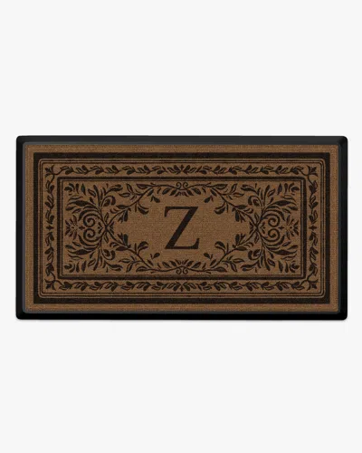 Ruggable Manor Monogram Large Doormat In Brown