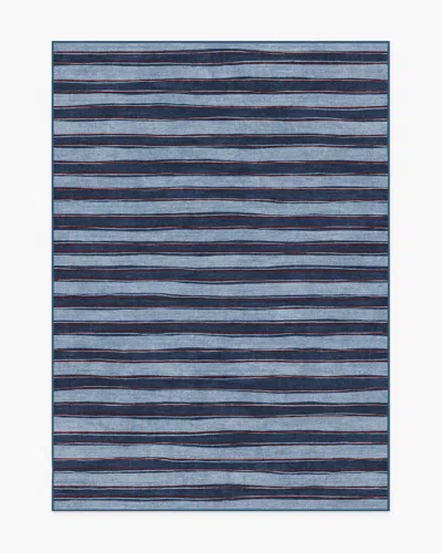 Ruggable Marin Navy Flatwoven Rug In Brown