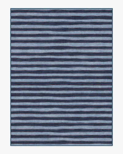 Ruggable Marin Navy Flatwoven Rug In Black