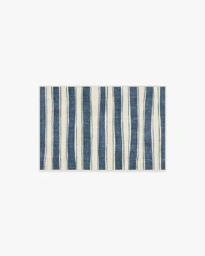 Ruggable Marin Slate Blue & Neutral Flatwoven Rug In Animal Print