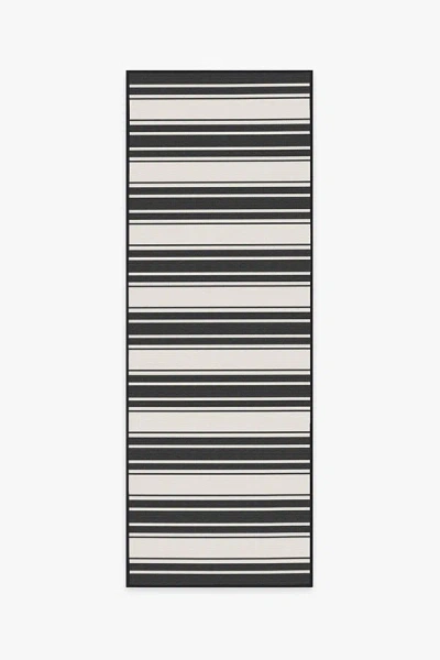 Ruggable Marina Stripe Black Outdoor Rug