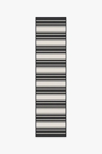 Ruggable Marina Stripe Black Outdoor Rug
