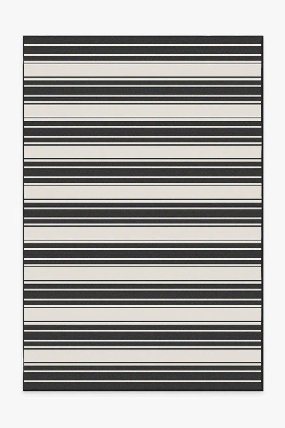 Ruggable Marina Stripe Black Outdoor Rug