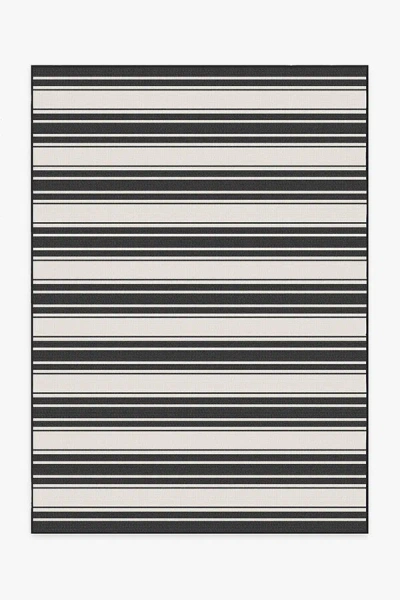 Ruggable Marina Stripe Black Outdoor Rug