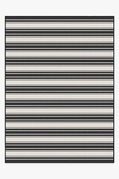 Ruggable Marina Stripe Black Outdoor Rug
