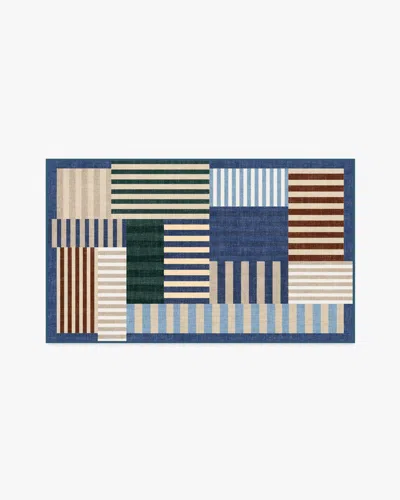 Ruggable Maritime Multicolor Flatwoven Rug In Blue