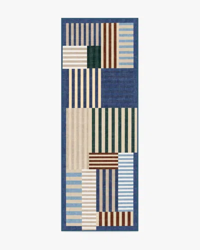 Ruggable Maritime Multicolor Flatwoven Rug In Blue