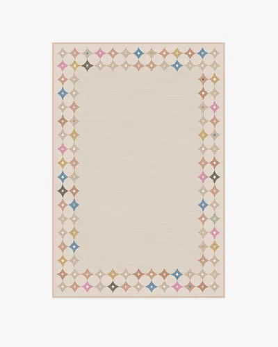 Ruggable Marquise Border Natural Flatwoven Rug By Jonathan Adler In Neutral