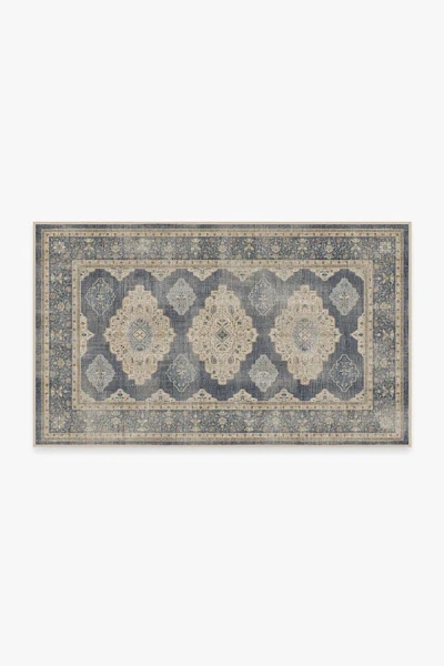 Ruggable Maxine Dusk Blue Flatwoven Rug In Animal Print