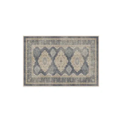 Ruggable Maxine Dusk Blue Washable 2-piece Rug And Pad System In Gray