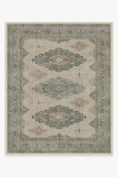 Ruggable Maxine Natural Sage Flatwoven Rug In Green