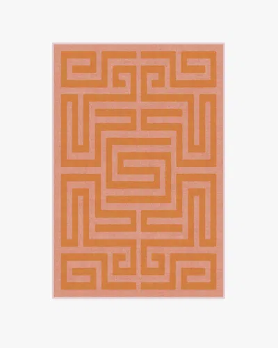 Ruggable Maze Pink & Orange Flatwoven Rug