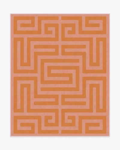 Ruggable Maze Pink & Orange Flatwoven Rug