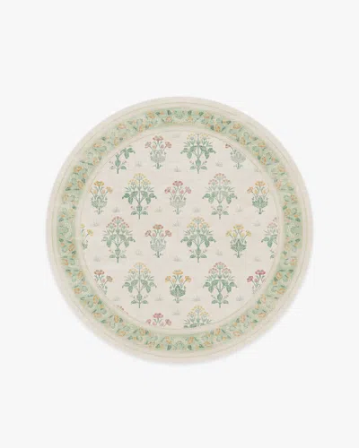 Ruggable Meadow Sweet Ivory & Green Flatwoven Rug By Morris & Co.