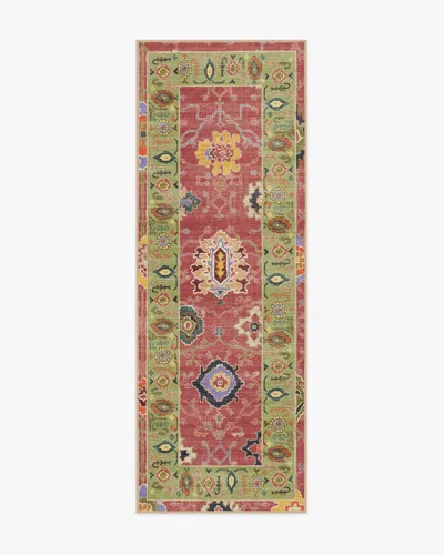 Ruggable Mehr Rose & Soft Green Outdoor Rug In Multi