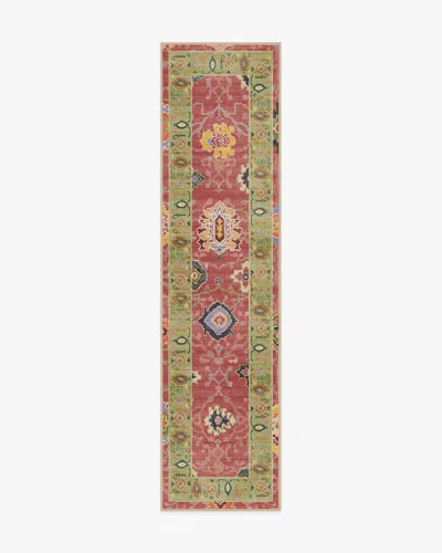 Ruggable Mehr Rose & Soft Green Outdoor Rug In Multi