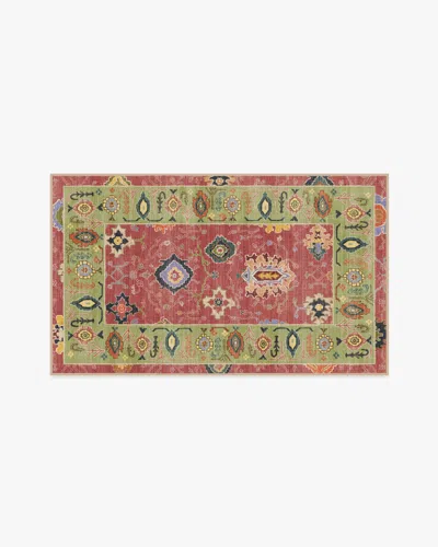 Ruggable Mehr Rose & Soft Green Outdoor Rug In Multi