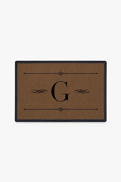 Ruggable Melody Monogram Washable Doormat In Brown