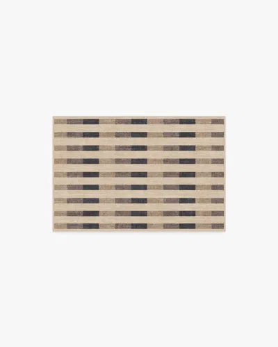 Ruggable Merritt Taupe & Charcoal Flatwoven Rug In Brown