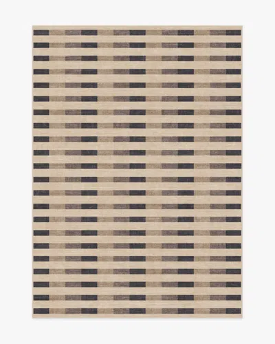 Ruggable Merritt Taupe & Charcoal Flatwoven Rug In Brown