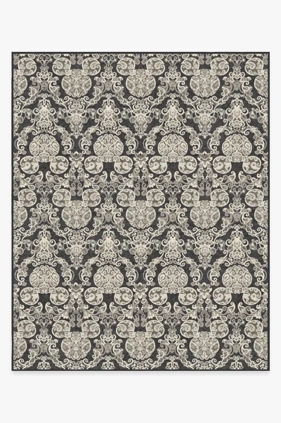 Ruggable Mickey Damask Charcoal Flatwoven Rug In Gray