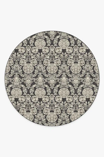 Ruggable Mickey Damask Charcoal Flatwoven Rug In Gray