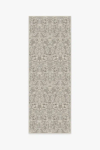 Ruggable Mickey Damask Stone Flatwoven Rug In Gray