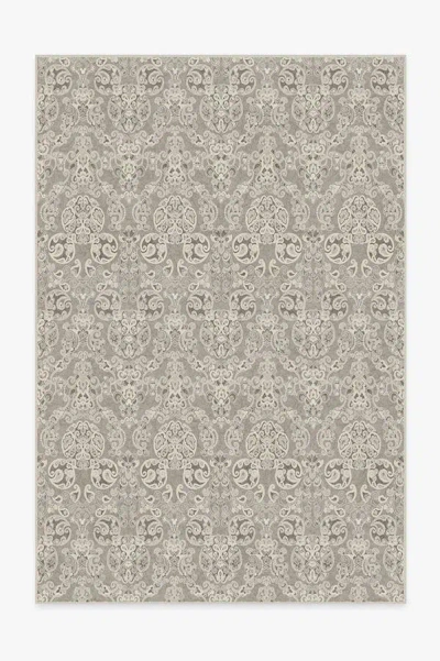 Ruggable Mickey Damask Stone Flatwoven Rug In Gray