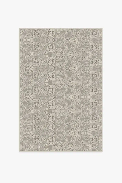Ruggable Mickey Damask Stone Flatwoven Rug In Gray