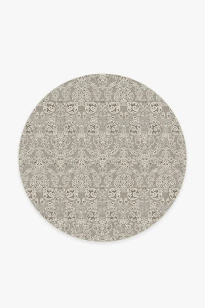 Ruggable Mickey Damask Stone Flatwoven Rug In Gray