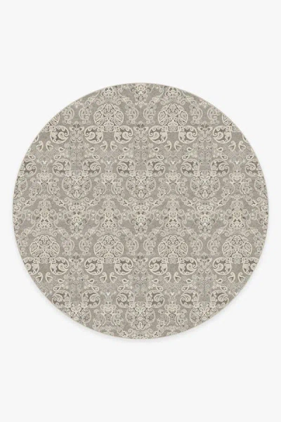 Ruggable Mickey Damask Stone Flatwoven Rug In Gray