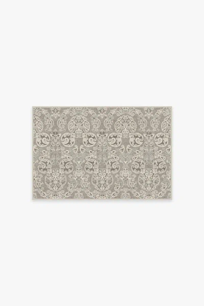 Ruggable Mickey Damask Stone Flatwoven Rug In Brown