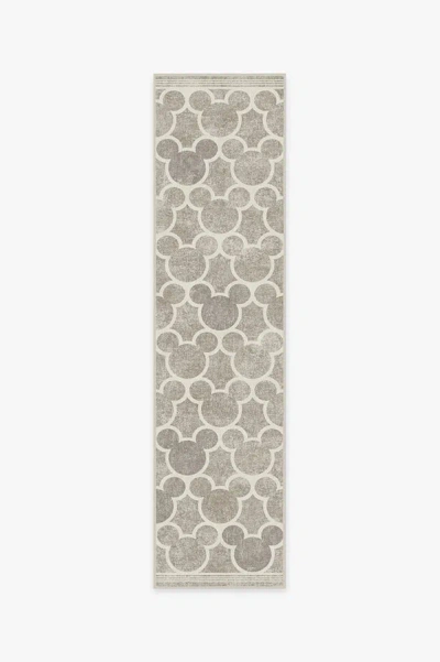 Ruggable Mickey Trellis Ash Grey Flatwoven Rug In Gray