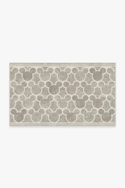 Ruggable Mickey Trellis Ash Grey Flatwoven Rug In Gray