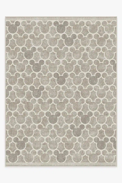 Ruggable Mickey Trellis Ash Grey Flatwoven Rug In Gray