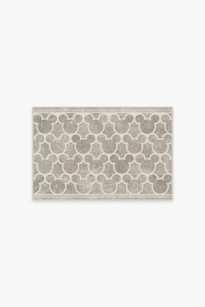 Ruggable Mickey Trellis Ash Grey Flatwoven Rug In Gray