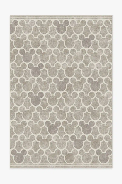 Ruggable Mickey Trellis Ash Grey Flatwoven Rug In Gray