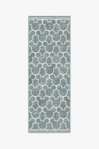 Ruggable Mickey Trellis Slate Flatwoven Rug In Blue