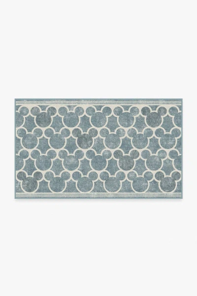 Ruggable Mickey Trellis Slate Flatwoven Rug In Blue